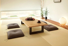和紙素材のへりなし琉球畳の写真